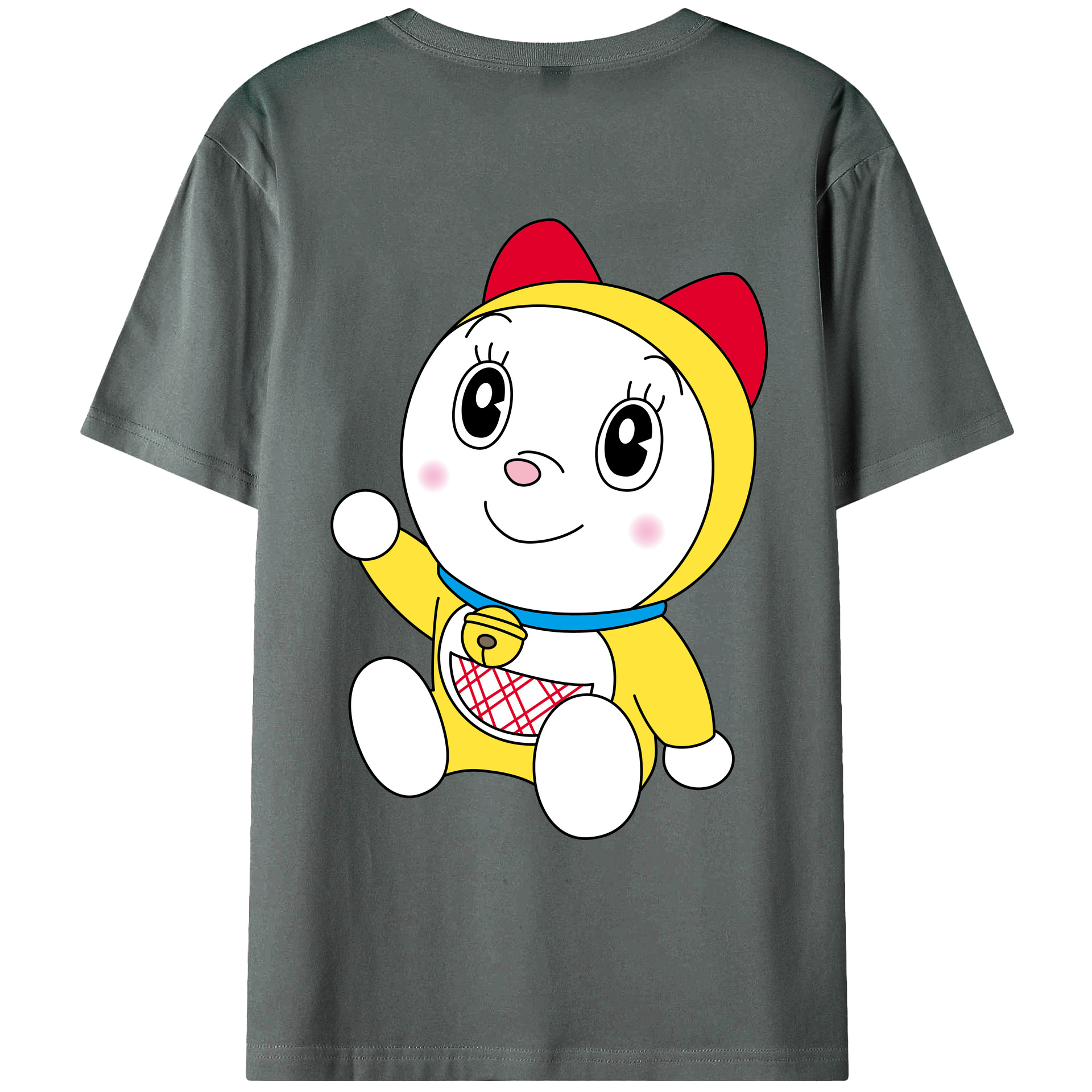 （画像用） ドラえもん ドラミ Doraemon Dorami 綿100％ メンズ半袖Tシャツ（バックプリント） 通気性